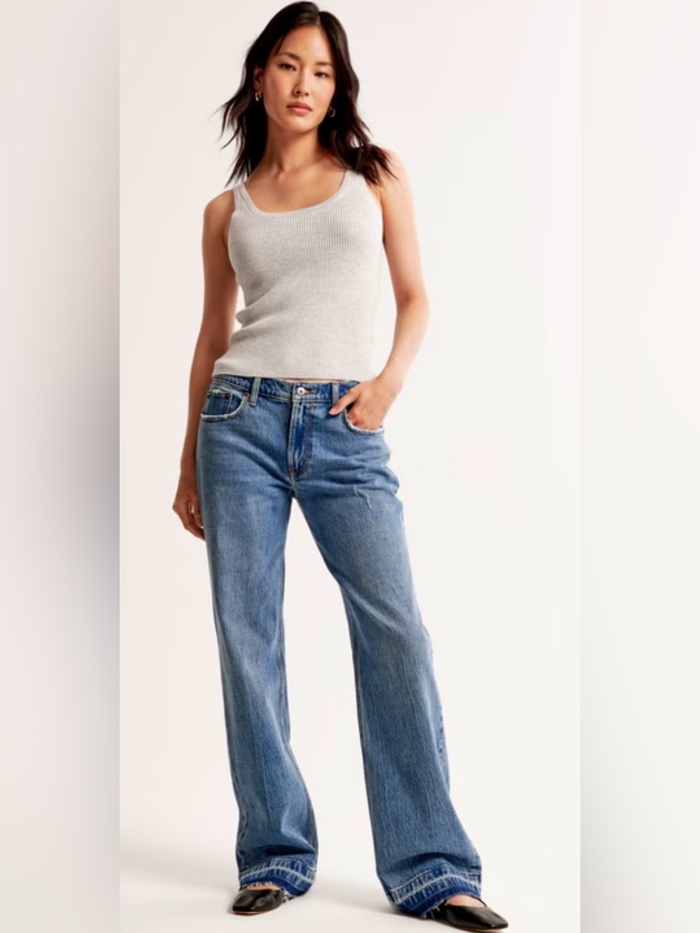 Abercrombie and fitch baggy low rise jeans JG